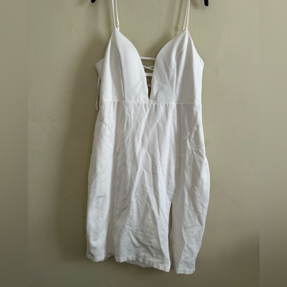 Bebe white women mini dress,size XL